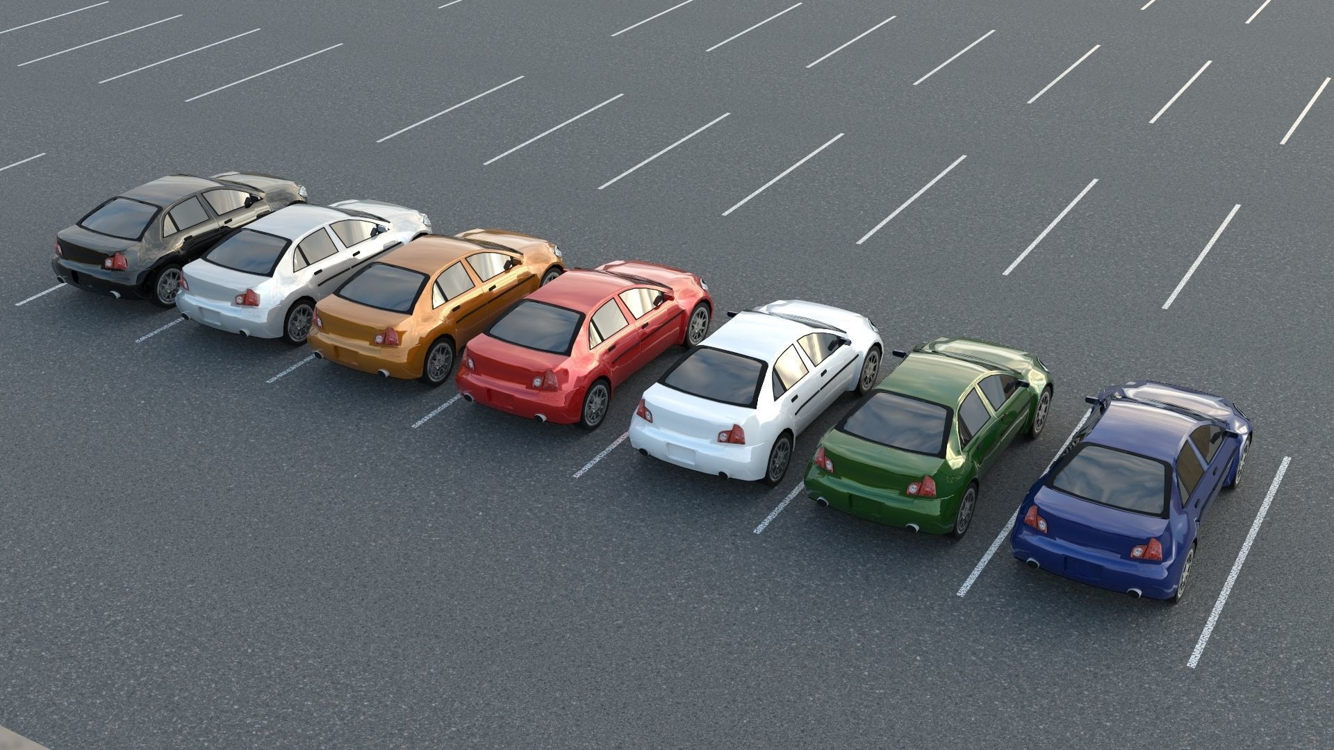 R3DP AMERICAN CARS LOW-POLY PBR COLLECTION - 70 Total Vehicles Low-poly 3D model_11