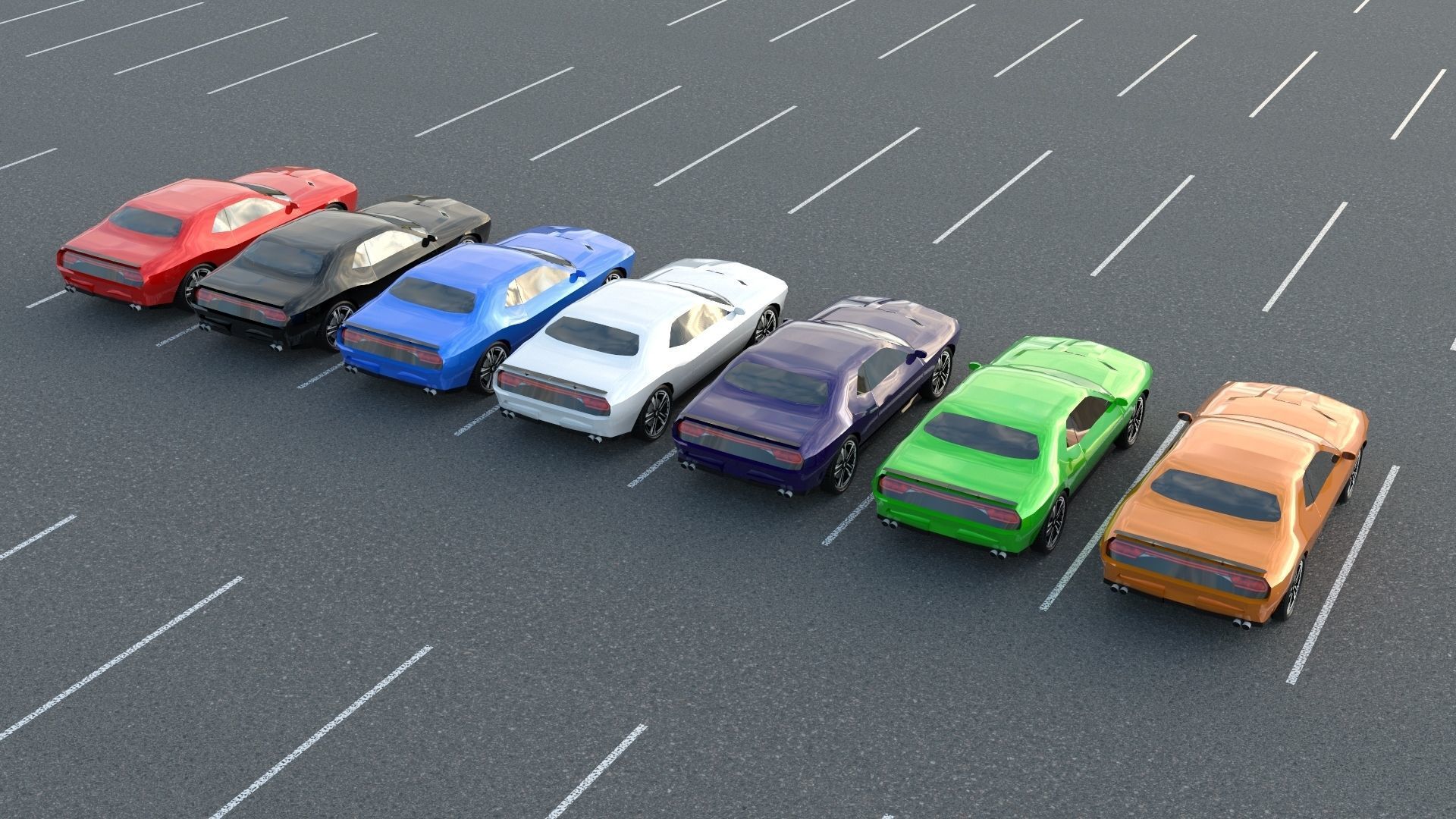 R3DP AMERICAN CARS LOW-POLY PBR COLLECTION - 70 Total Vehicles Low-poly 3D model_19