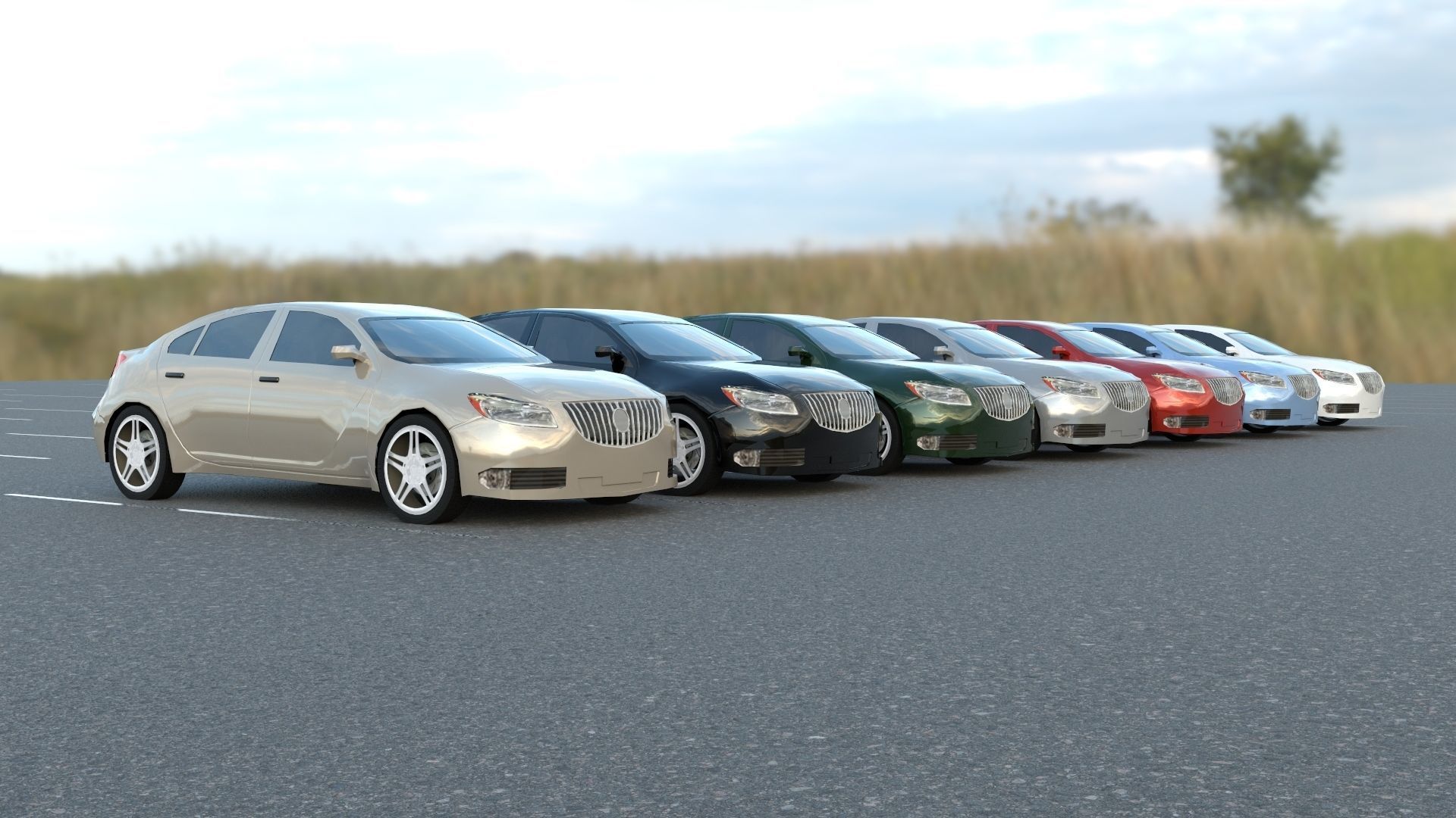 R3DP AMERICAN CARS LOW-POLY PBR COLLECTION - 70 Total Vehicles Low-poly 3D model_3