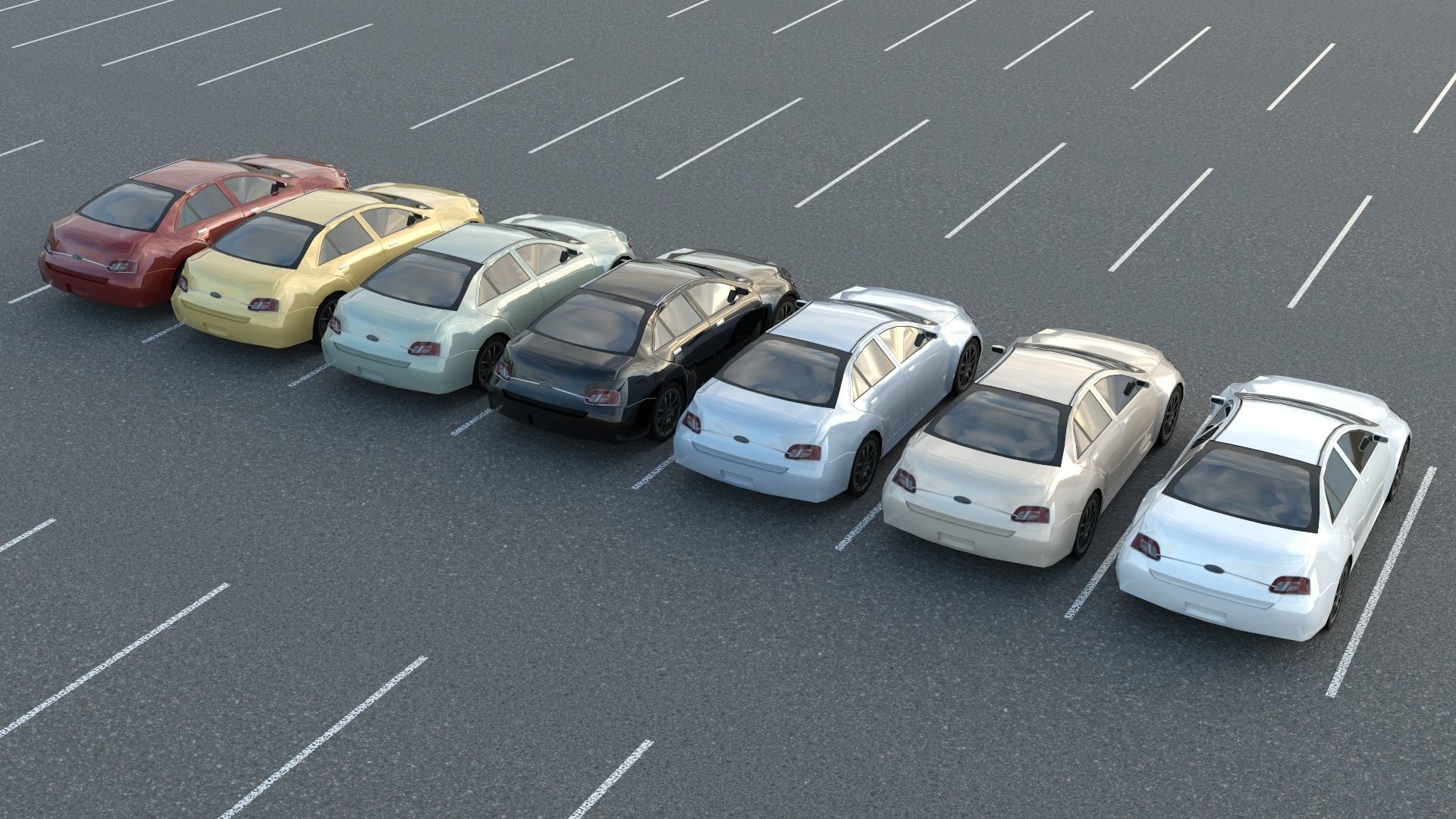 R3DP AMERICAN CARS LOW-POLY PBR COLLECTION - 70 Total Vehicles Low-poly 3D model_17