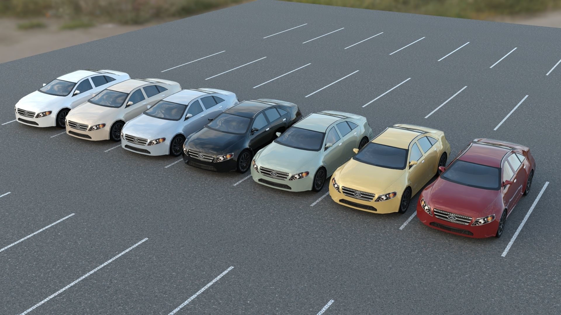 R3DP AMERICAN CARS LOW-POLY PBR COLLECTION - 70 Total Vehicles Low-poly 3D model_14