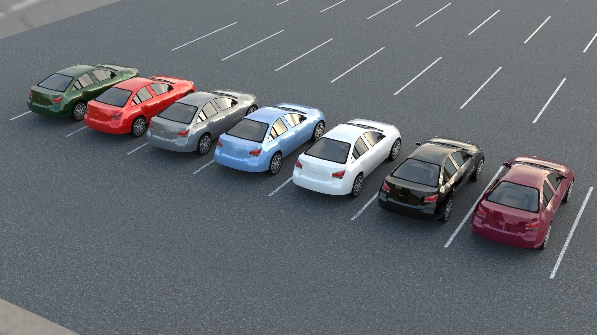 R3DP AMERICAN CARS LOW-POLY PBR COLLECTION - 70 Total Vehicles Low-poly 3D model_8