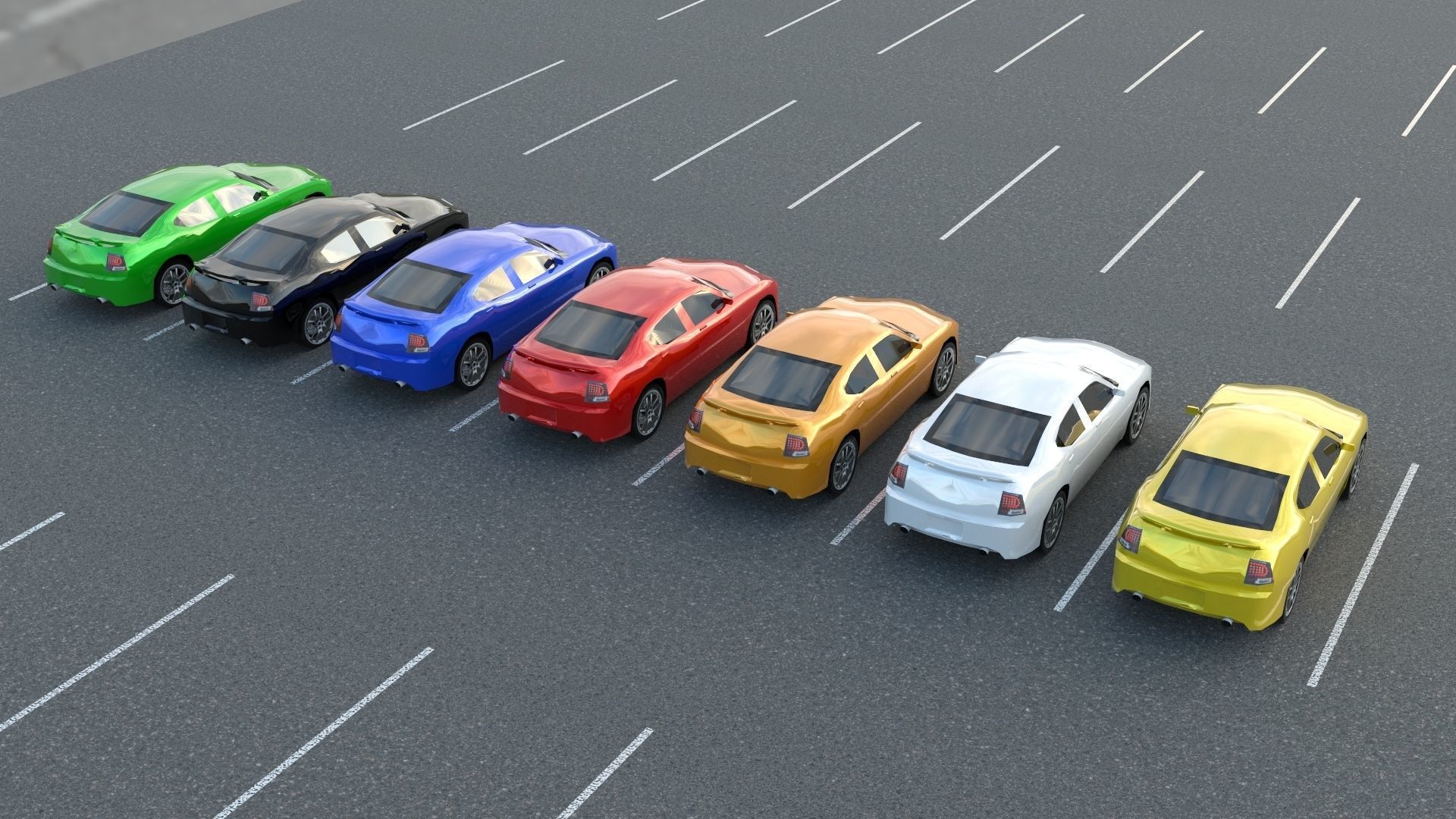 R3DP AMERICAN CARS LOW-POLY PBR COLLECTION - 70 Total Vehicles Low-poly 3D model_13