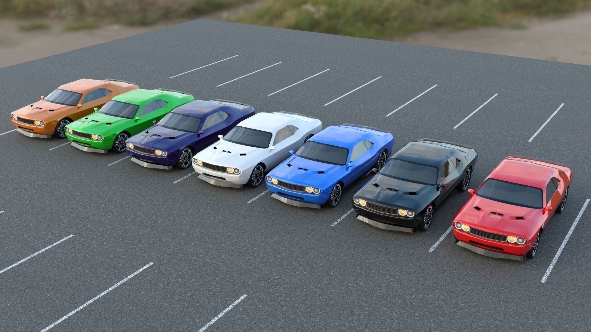 R3DP AMERICAN CARS LOW-POLY PBR COLLECTION - 70 Total Vehicles Low-poly 3D model_18