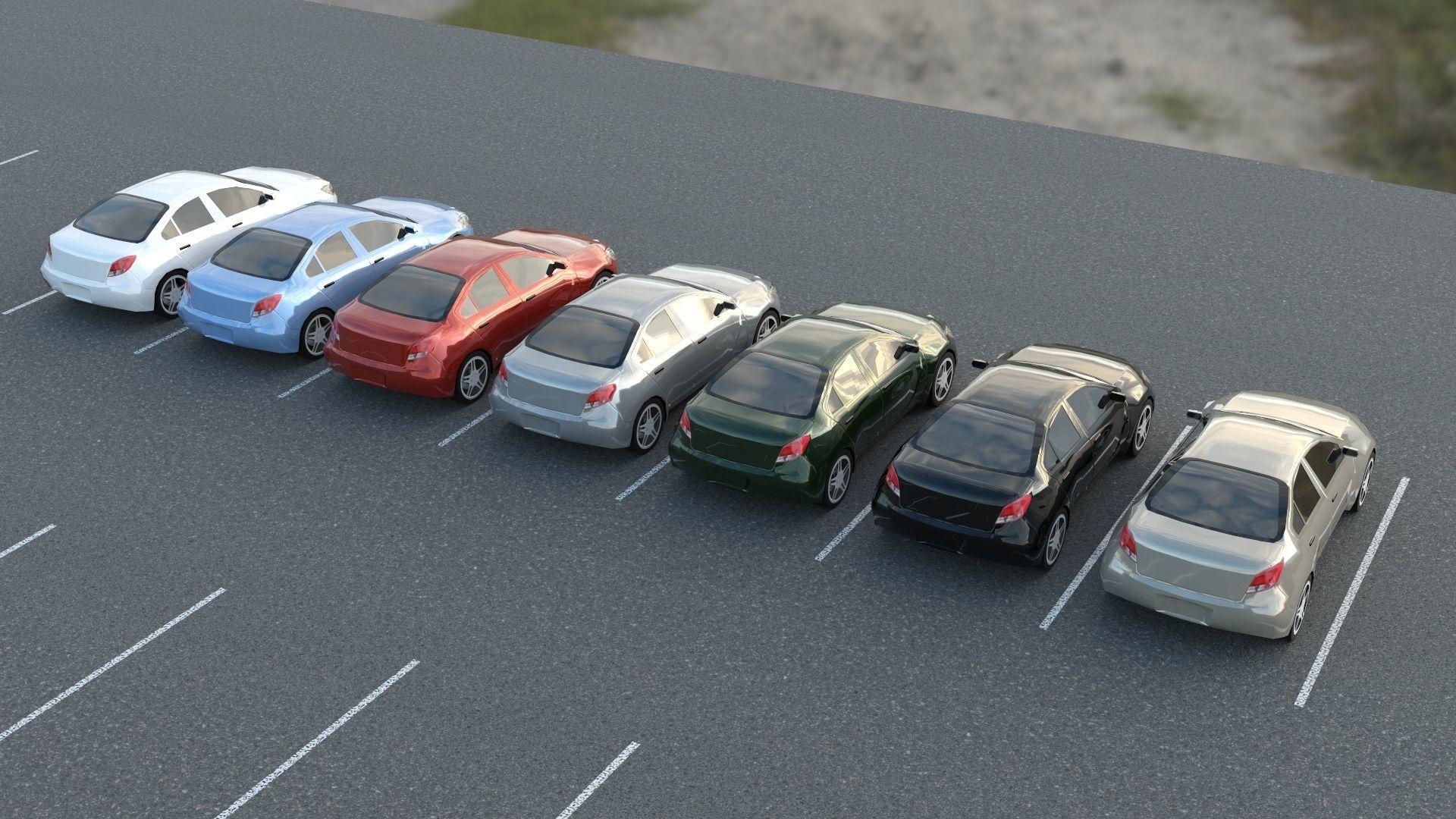 R3DP AMERICAN CARS LOW-POLY PBR COLLECTION - 70 Total Vehicles Low-poly 3D model_10