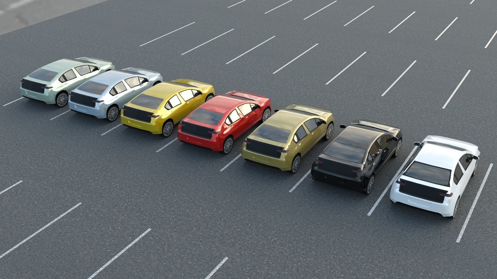 R3DP AMERICAN CARS LOW-POLY PBR COLLECTION - 70 Total Vehicles Low-poly 3D model_21