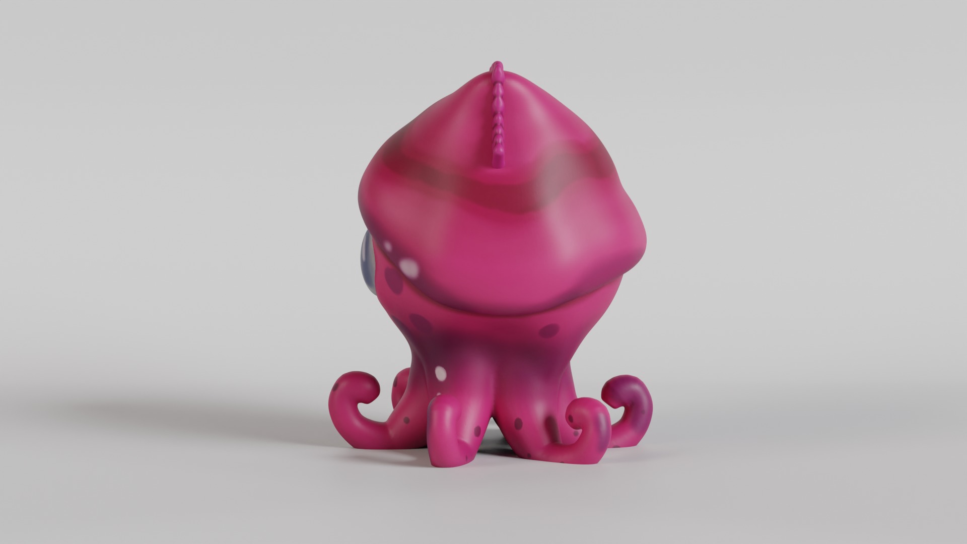 Adorable Cartoon Style Squid Character 3D print model_6