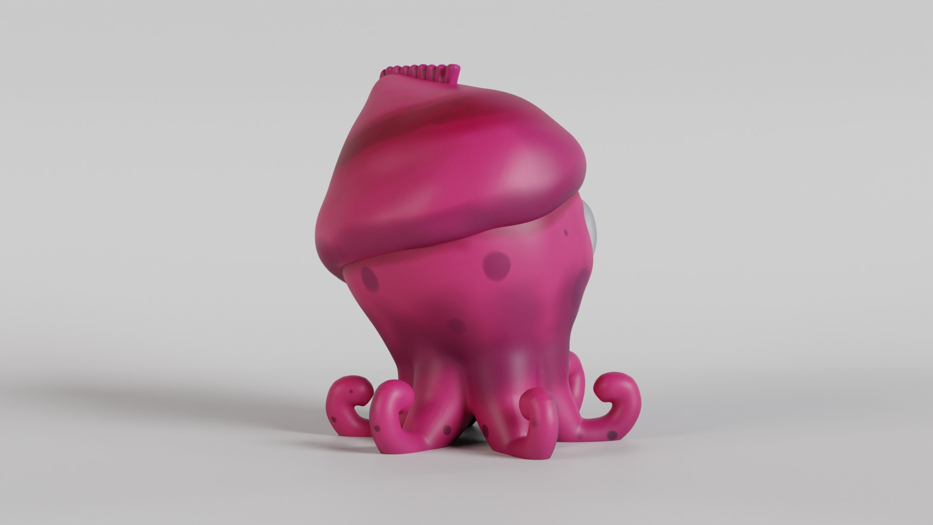 Adorable Cartoon Style Squid Character 3D print model_1