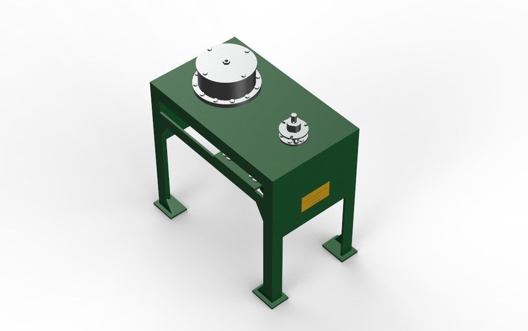 Ball milling machine Low-poly 3D model_1