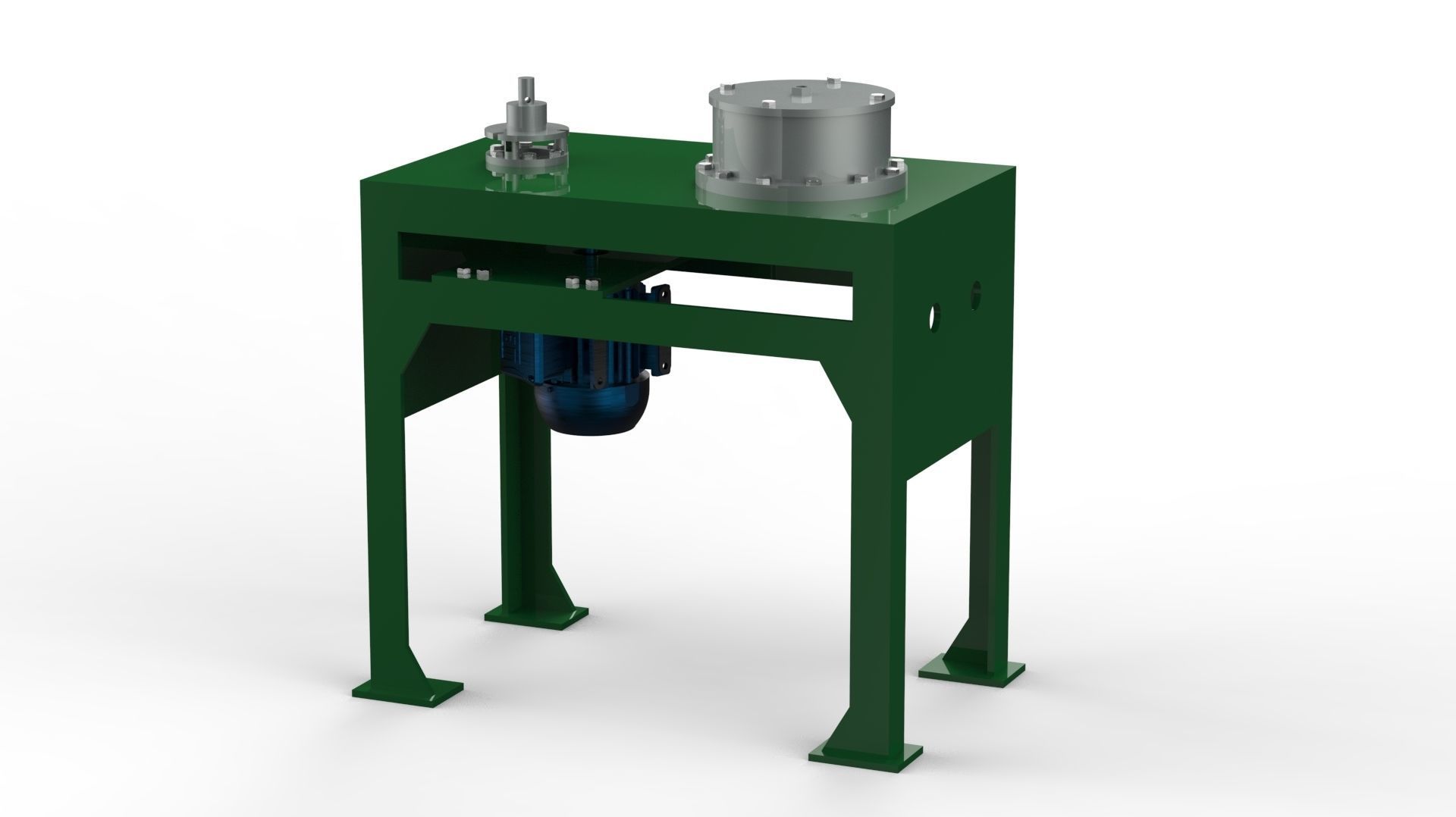 Ball milling machine Low-poly 3D model_3