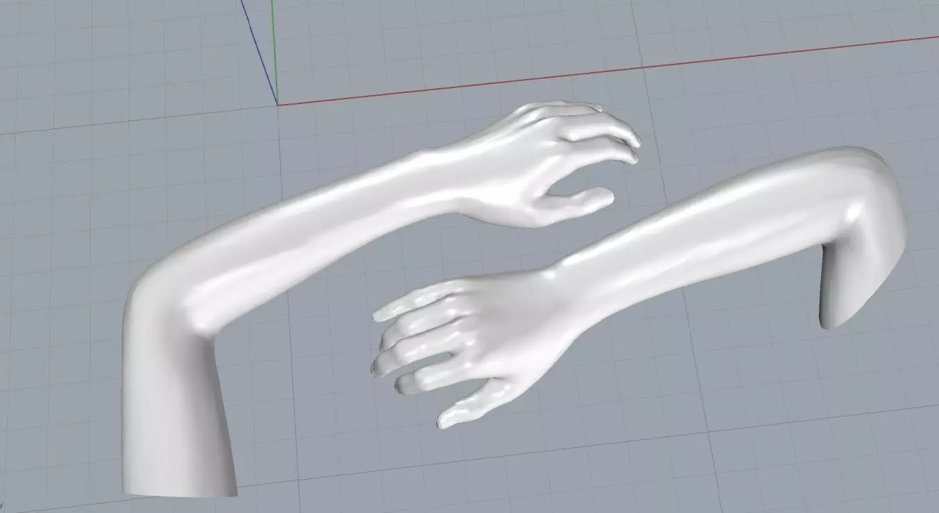 hug arms 3D model_0