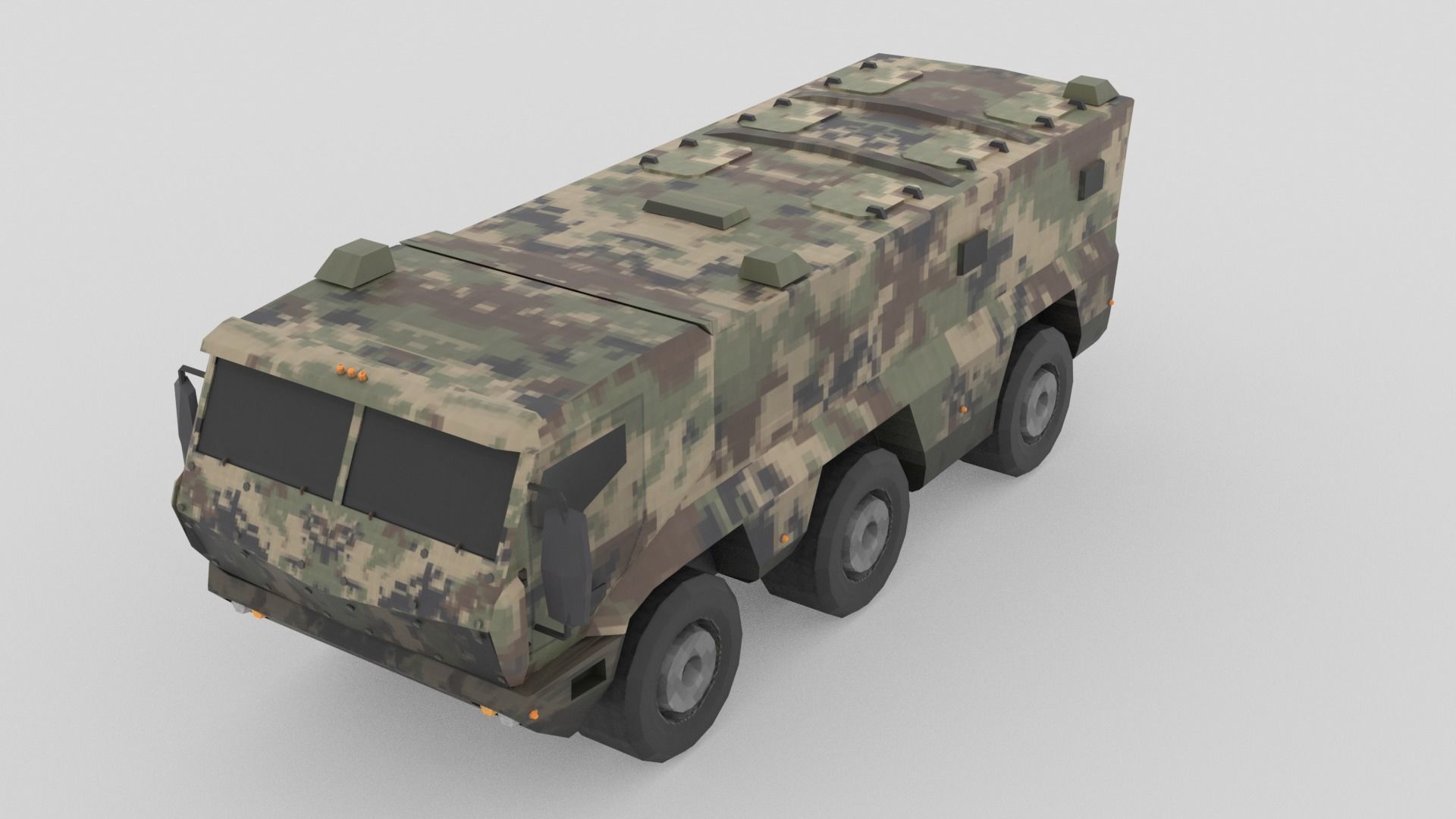 KamAZ63968-Typhoon chinese military vehicles Low-poly 3D model_1