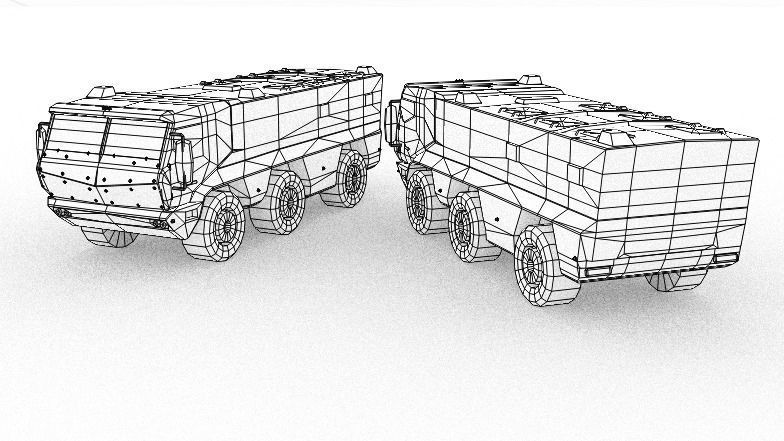 KamAZ63968-Typhoon chinese military vehicles Low-poly 3D model_2