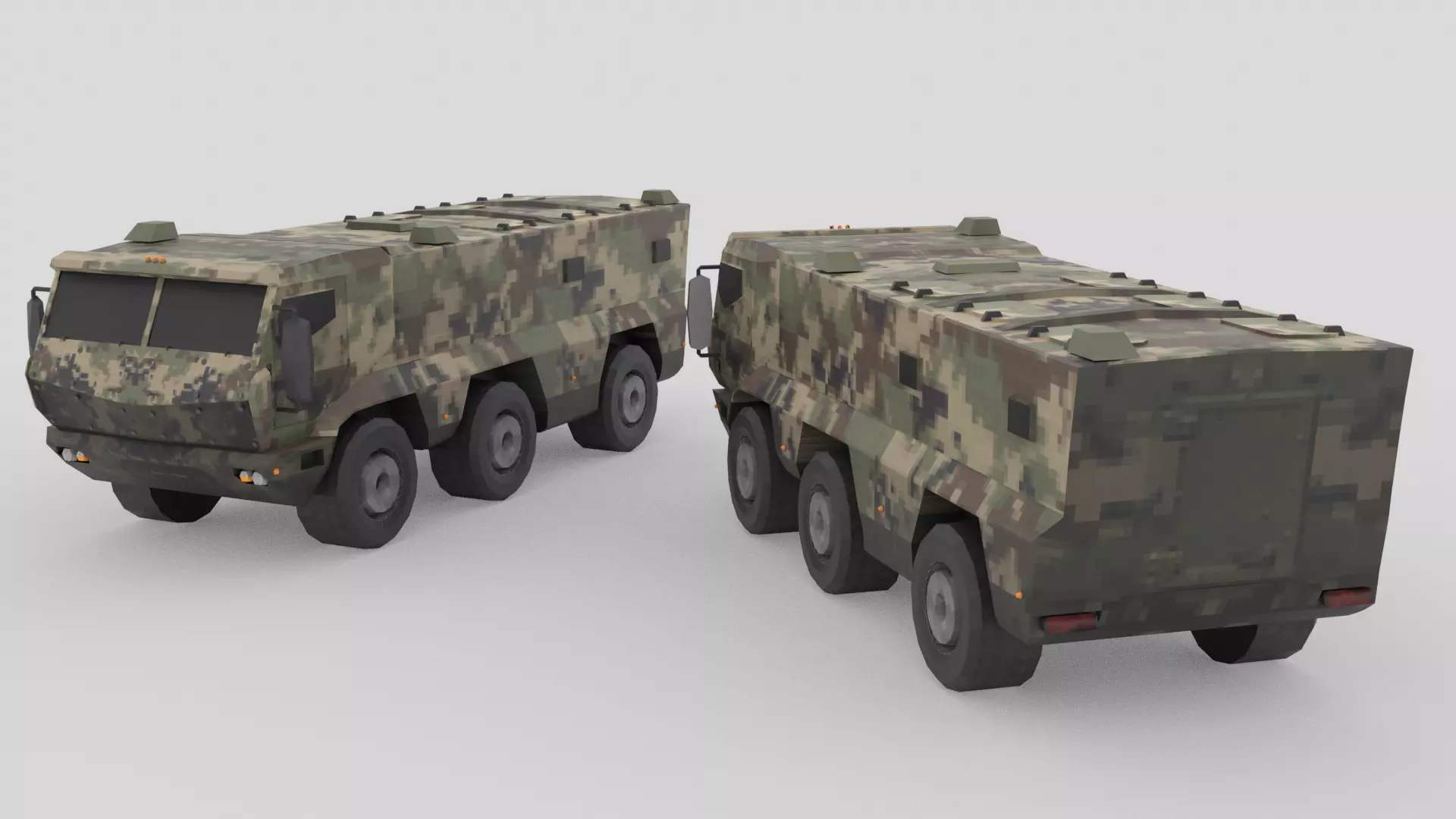 KamAZ63968-Typhoon chinese military vehicles Low-poly 3D model_0