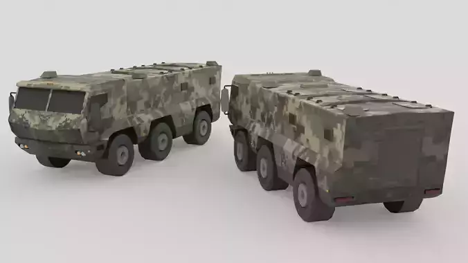 KamAZ63968-Typhoon chinese military vehicles Low-poly 3D model