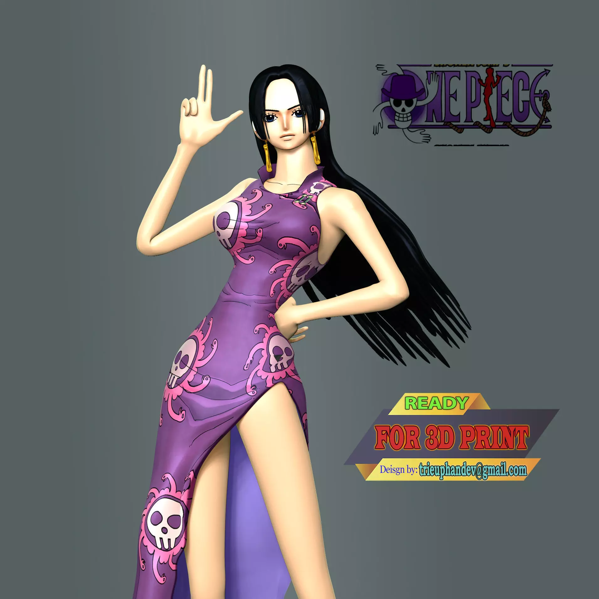 Boa Hancock - One Piece 3D print model_0