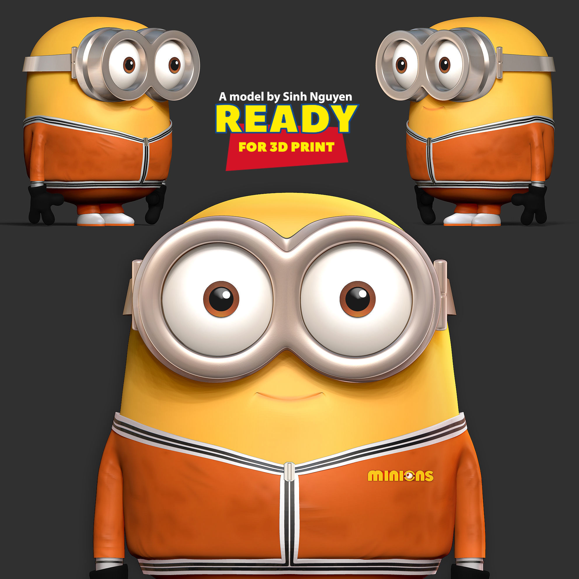 Bob the Minion 3D print model_1
