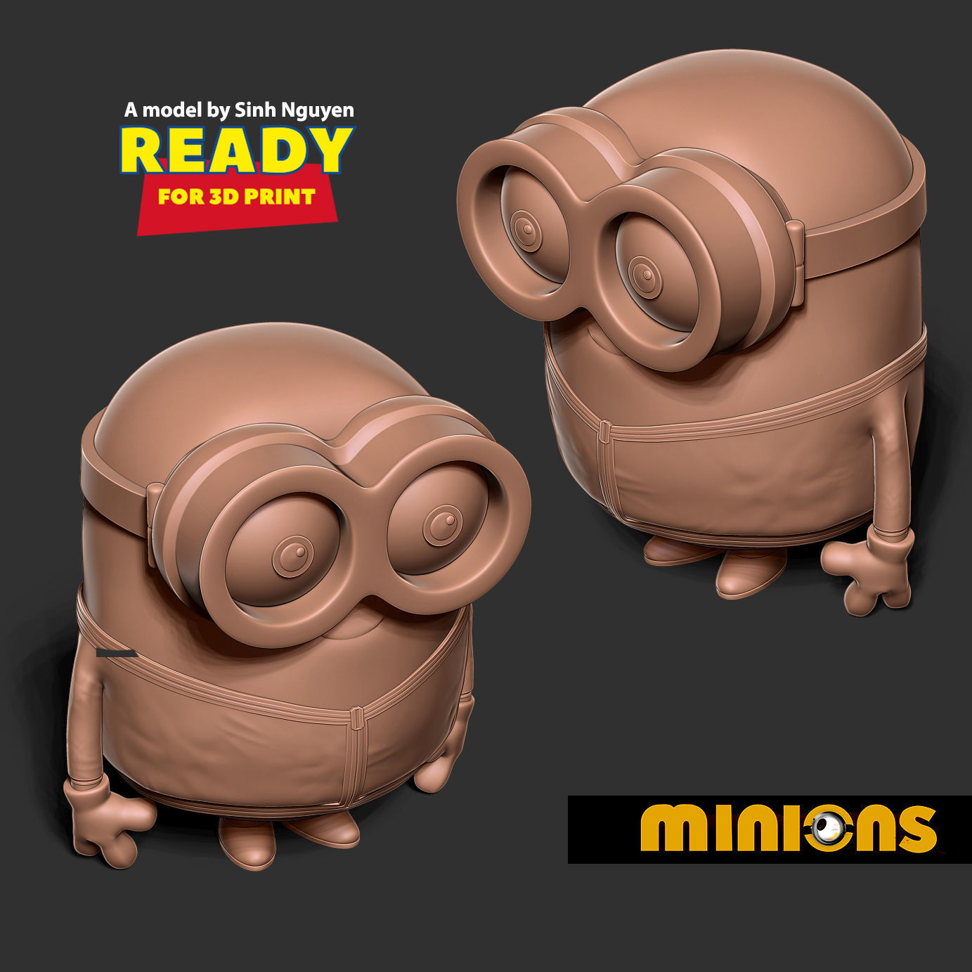 Bob the Minion 3D print model_6