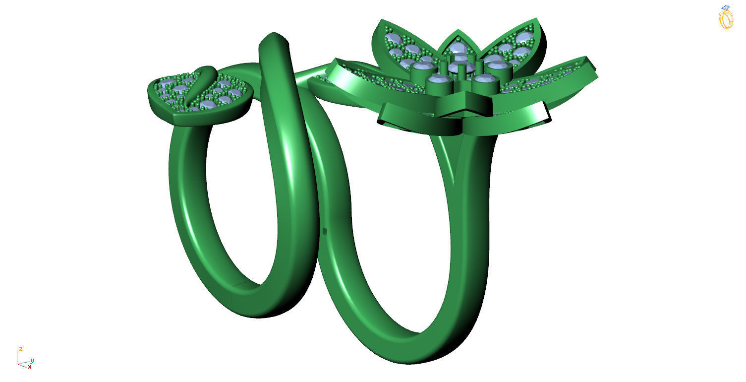 LOTUS RING VCL-002 3D print model_7