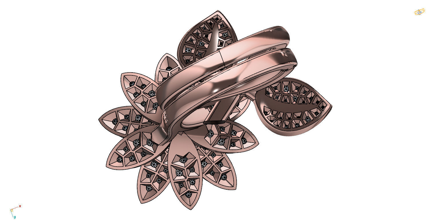 LOTUS RING VCL-002 3D print model_14