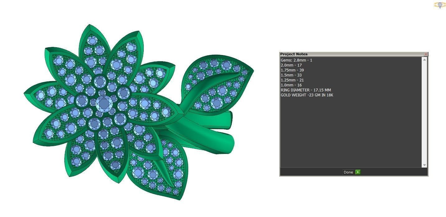 LOTUS RING VCL-002 3D print model_11