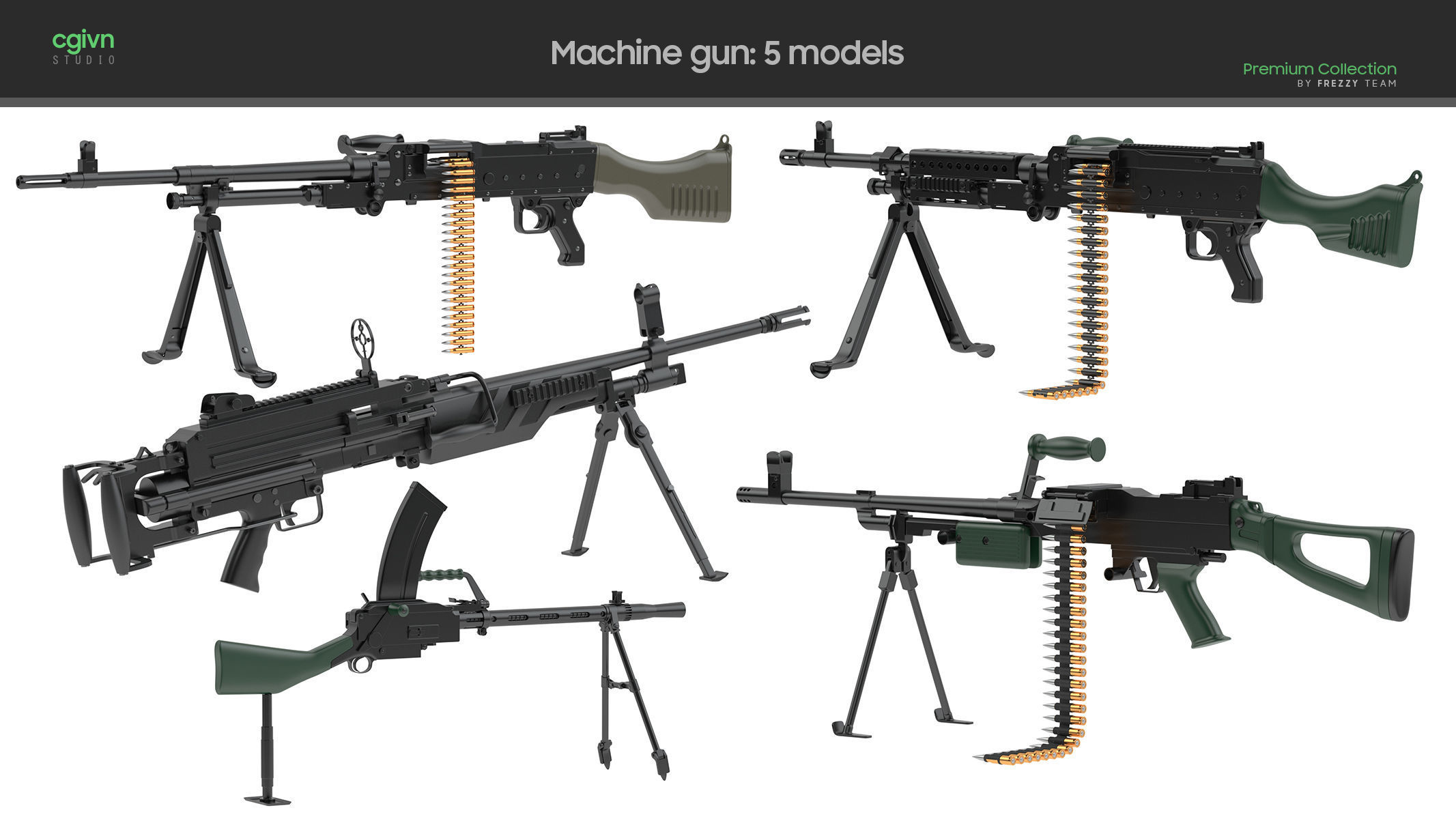 100 Firearms High-Poly Collection Vol 1 3D model_6