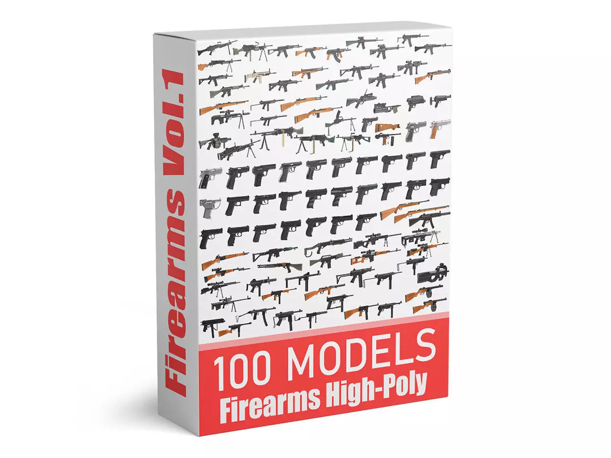 100 Firearms High-Poly Collection Vol 1 3D model_0