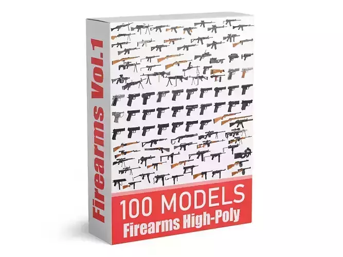 100 Firearms High-Poly Collection Vol 1 3D model