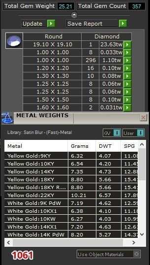 Gold ring with big central stone and small diamonds 3D print model_3