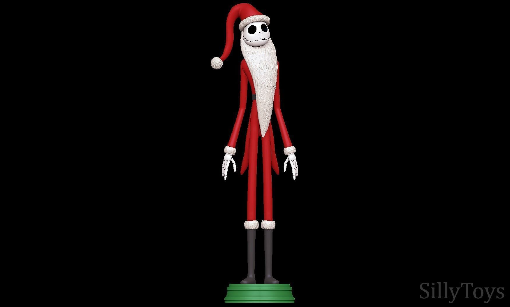 Santa jack skellington - Nightmare Before Christmas 3D print model_2