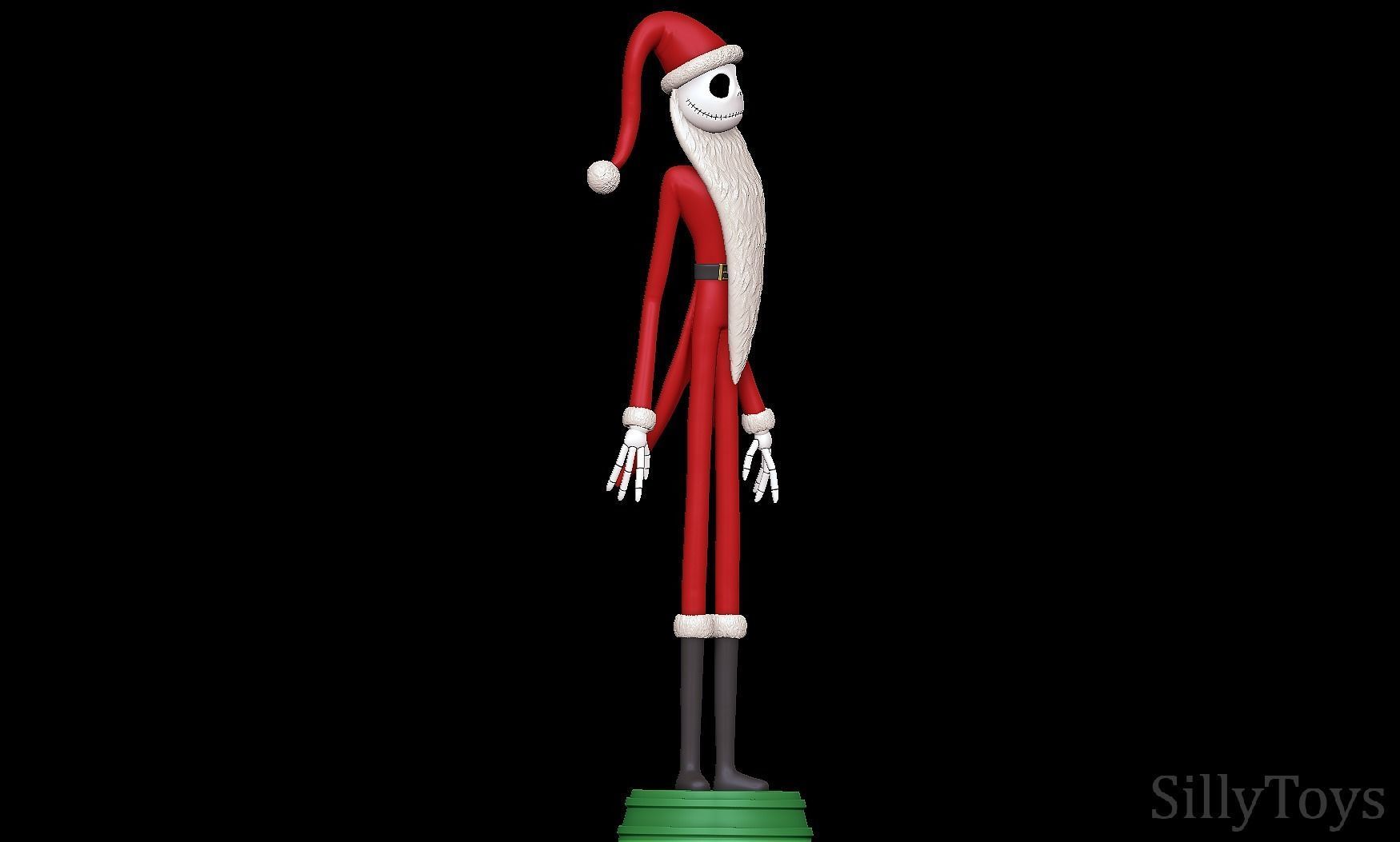 Santa jack skellington - Nightmare Before Christmas 3D print model_3
