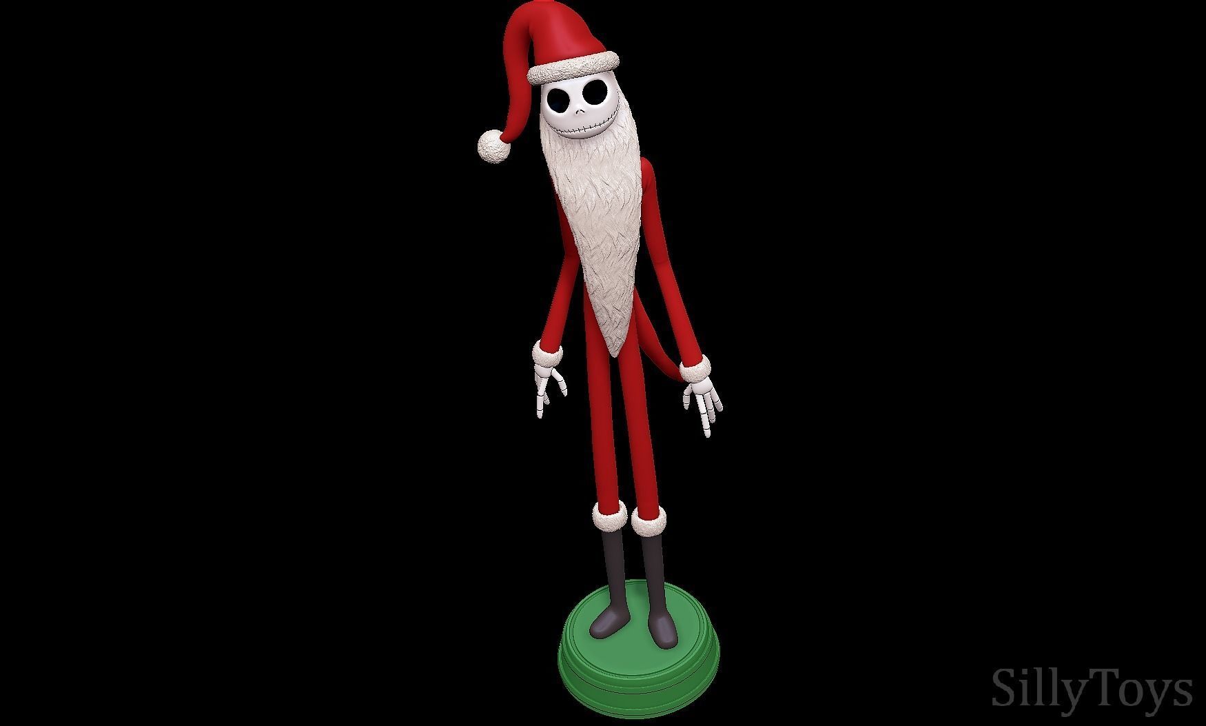Santa jack skellington - Nightmare Before Christmas 3D print model_6