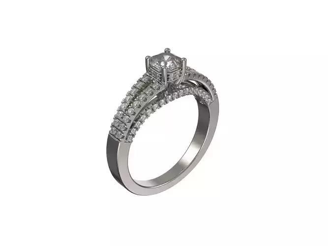 Engagement ring with brilliants