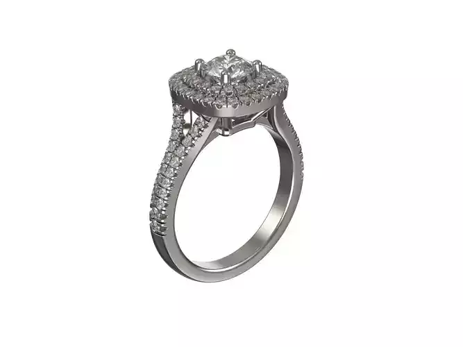Custom engagement ring  with brilliants