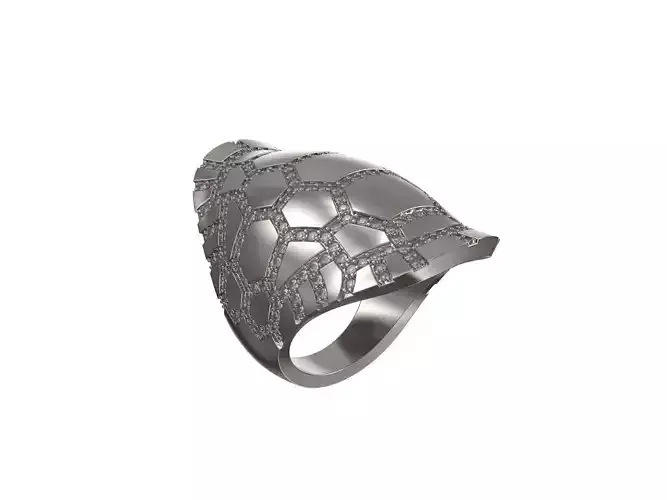 Custom turtle ring with and wo diamonds