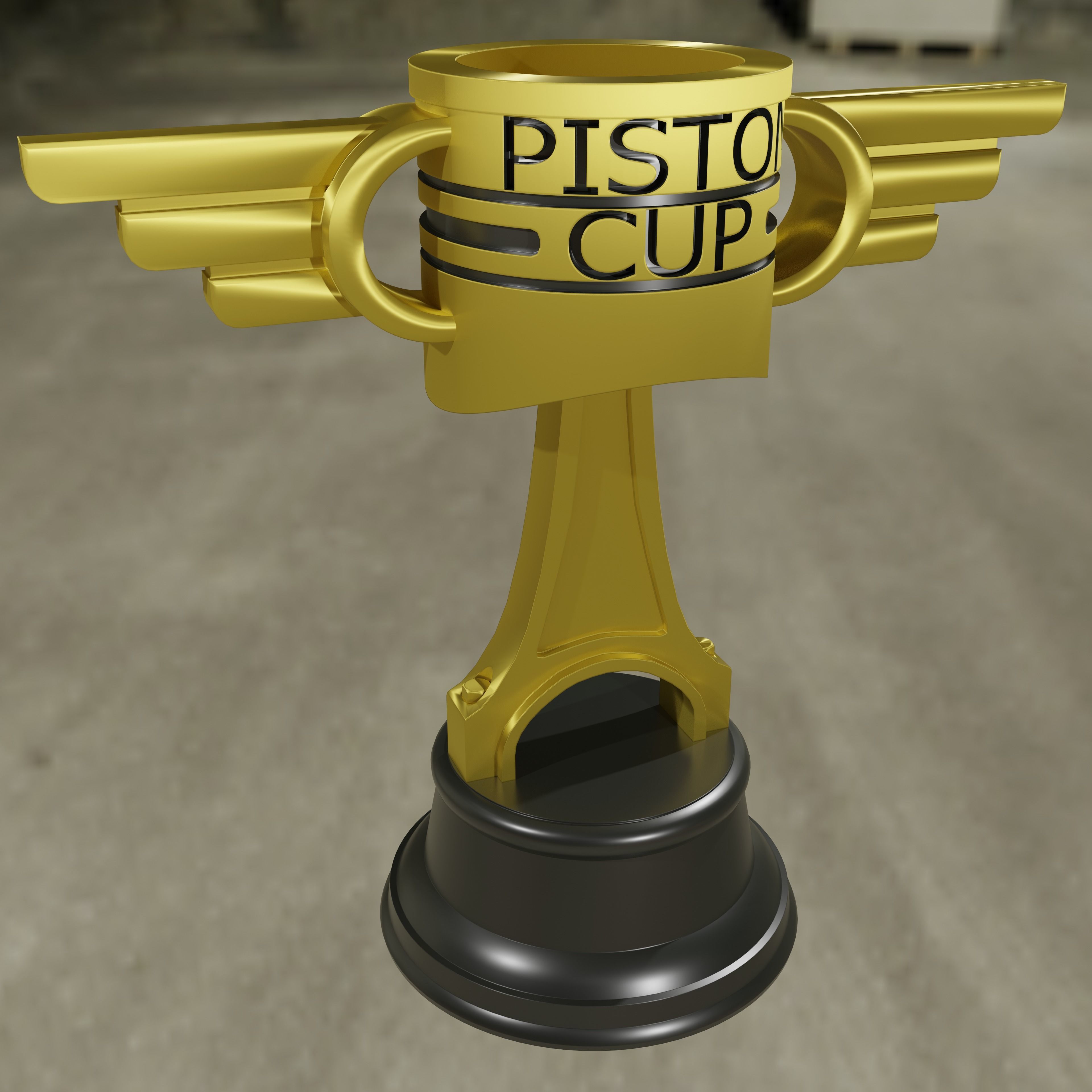 Cars Movie Piston Cup Low-poly 3D model_3