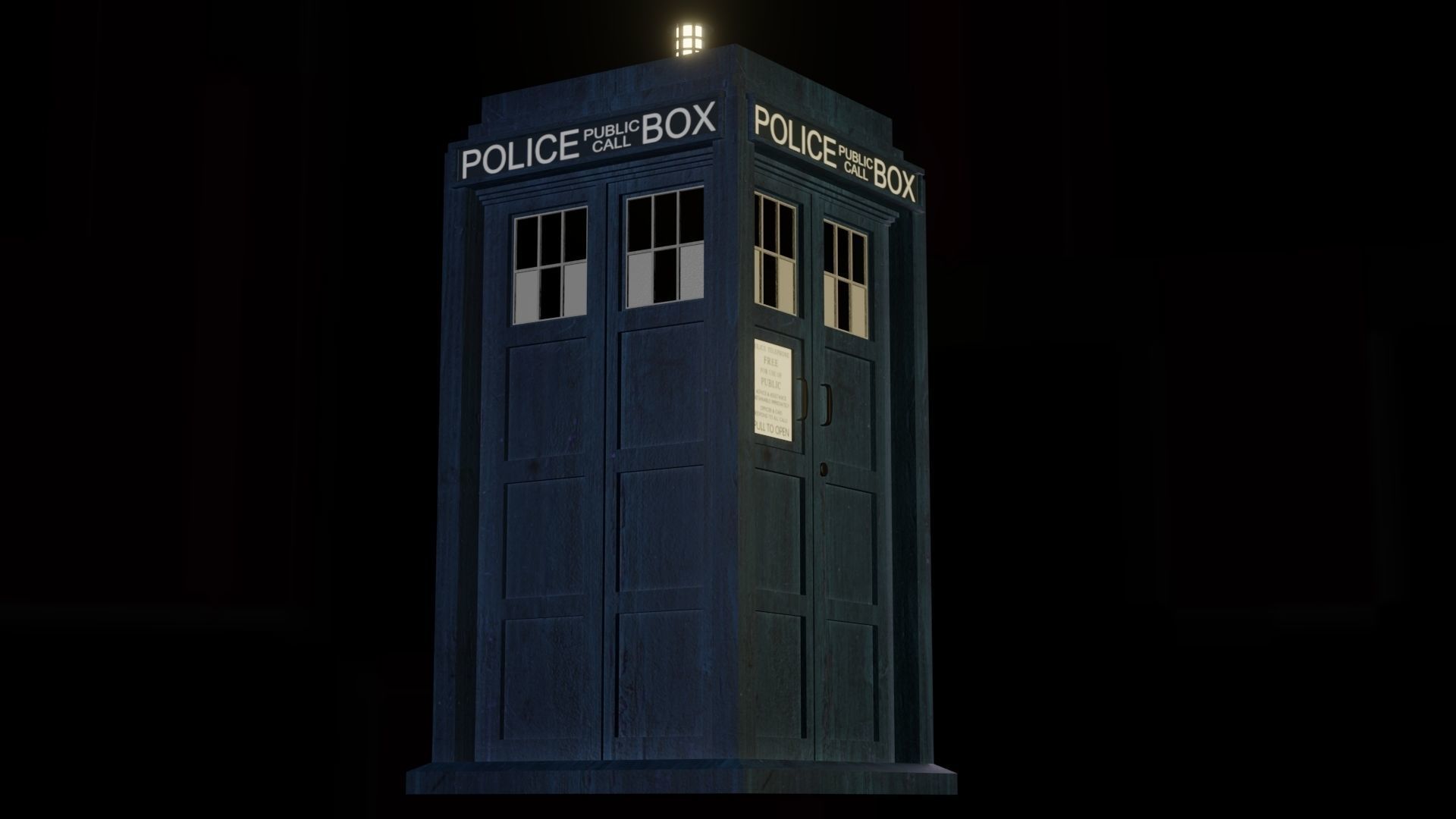 The TARDIS doctor who 3D model_1
