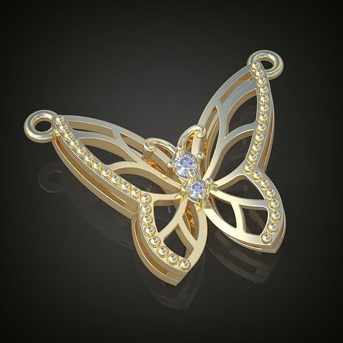 Butterfly Pendant  3D 0123 printable model11 3D print model