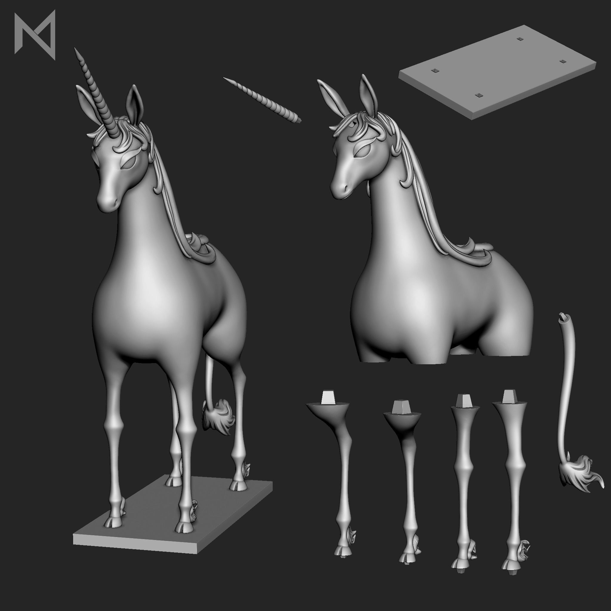 The Last Unicorn 3d print model 3D model 3D printable | CGTrader