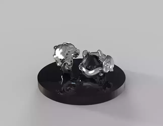 Ring lizard 3D print model