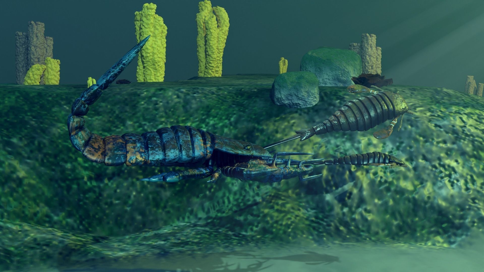 Pentecopterus scorpion Free low-poly 3D model_4