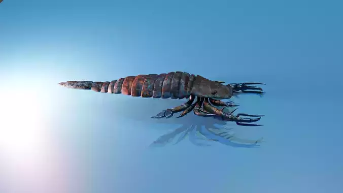 Pentecopterus scorpion Free low-poly 3D model