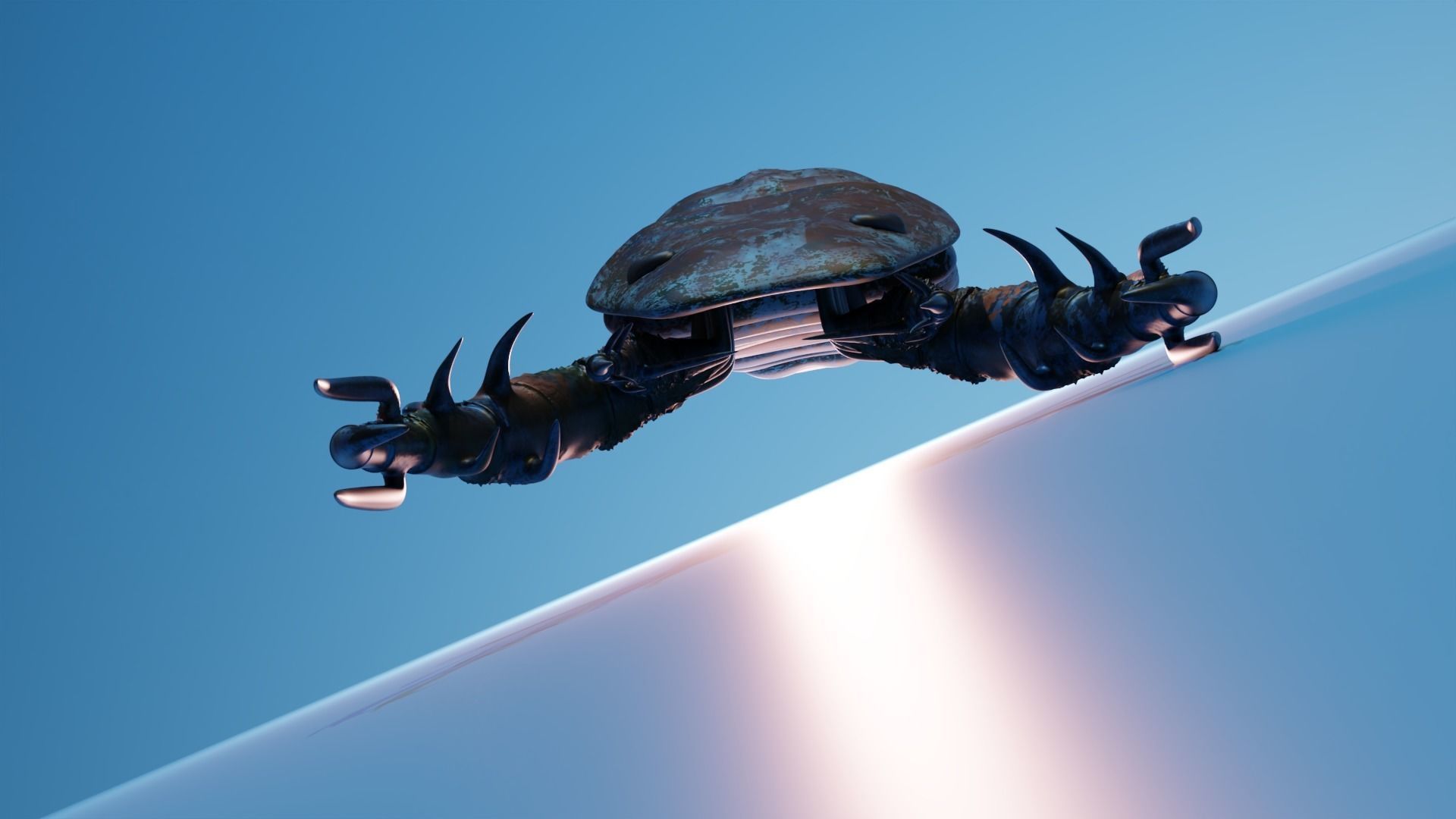 Pentecopterus scorpion Free low-poly 3D model_3