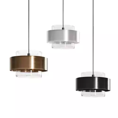 Smoked glass and brass hanging lamp