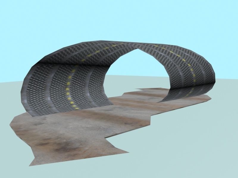 Low Poly Road Ramps And Elements 3D Model 2025 Low-poly 3D model_4