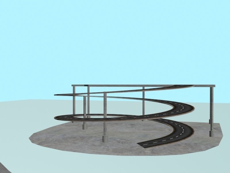 Low Poly Road Ramps And Elements 3D Model 2025 Low-poly 3D model_6