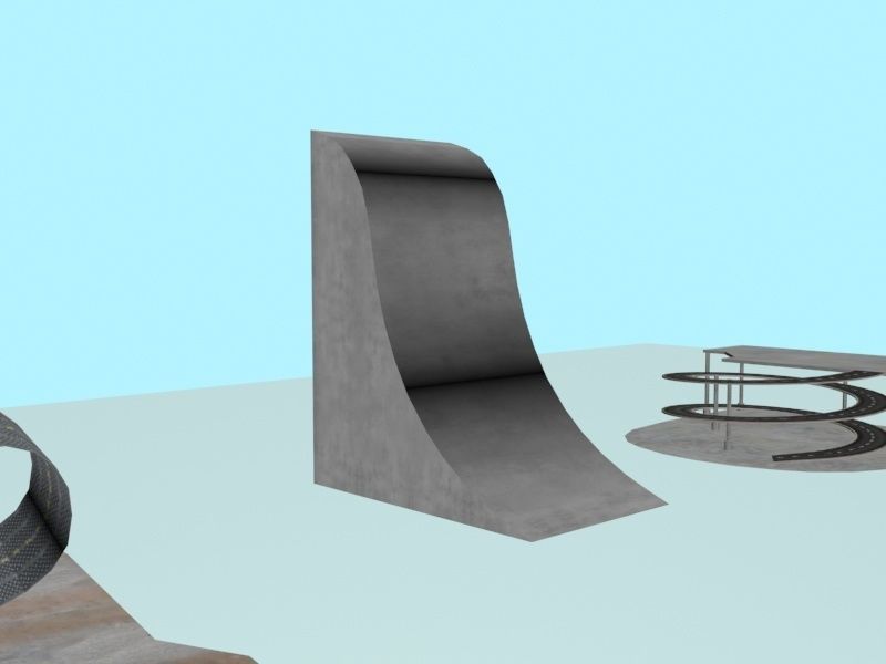 Low Poly Road Ramps And Elements 3D Model 2025 Low-poly 3D model_5