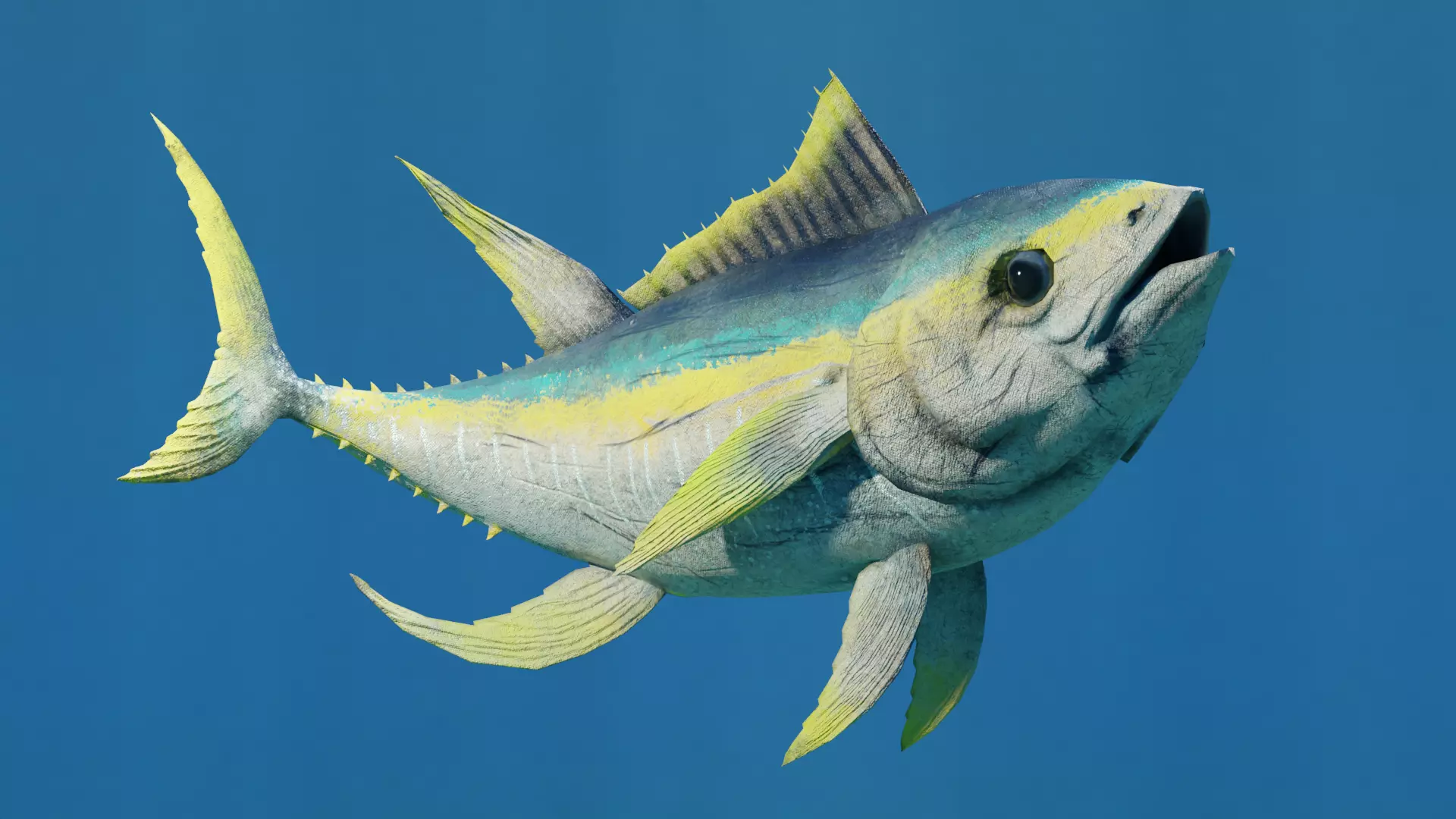 Tuna Fish Animated Free low-poly 3D model