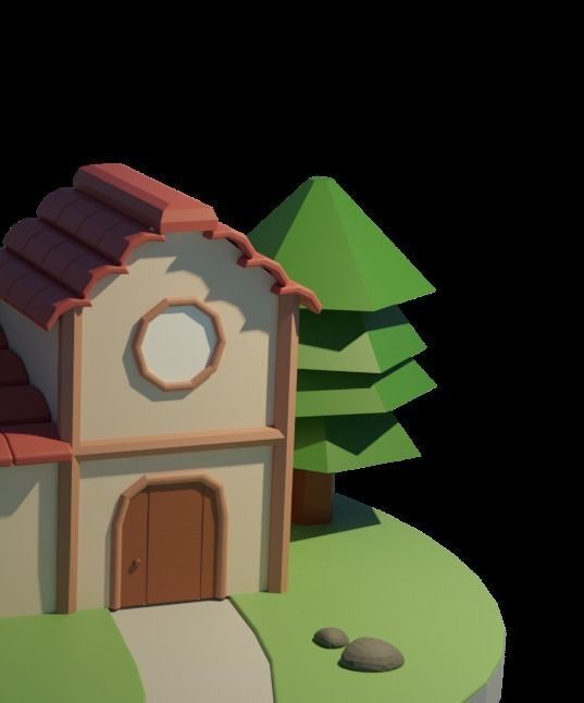 Simple modeling house 3D model_4