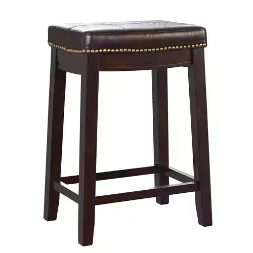 Claridge Leather Saddle Counter Height Barstool